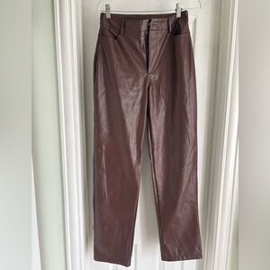 Showpo Brown Leather Pants